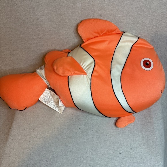 Moshita Couture Other - Moshi Microbead Nylon Spandex Clown Fish Pillow Plush 17" Brentwood Orange White